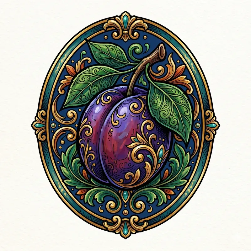 Botanical Drupe Medallions