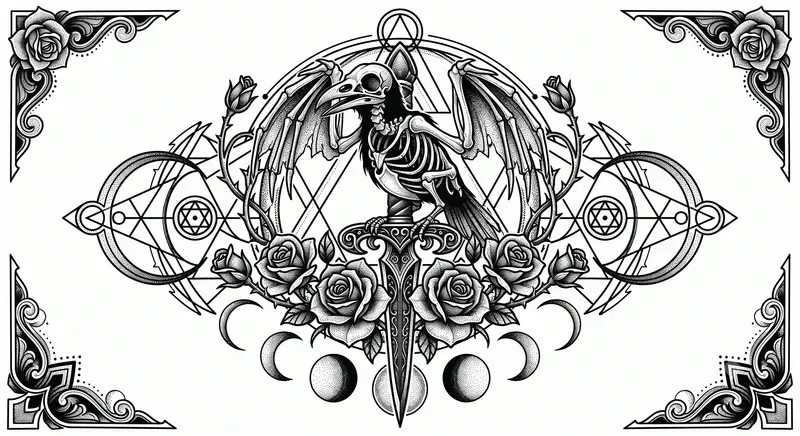 Gothic Blackwork Tattoo Art
