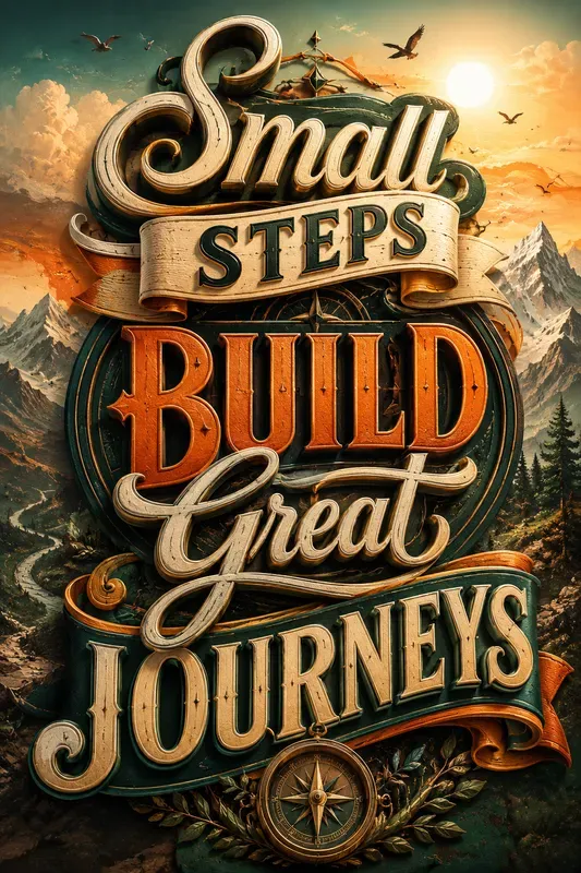 3D Motivational Typography Posters