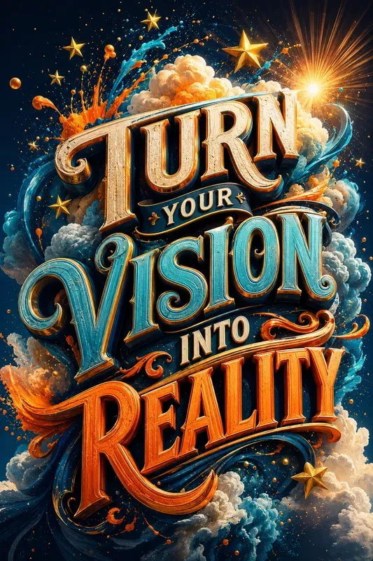 3D Motivational Typography Posters