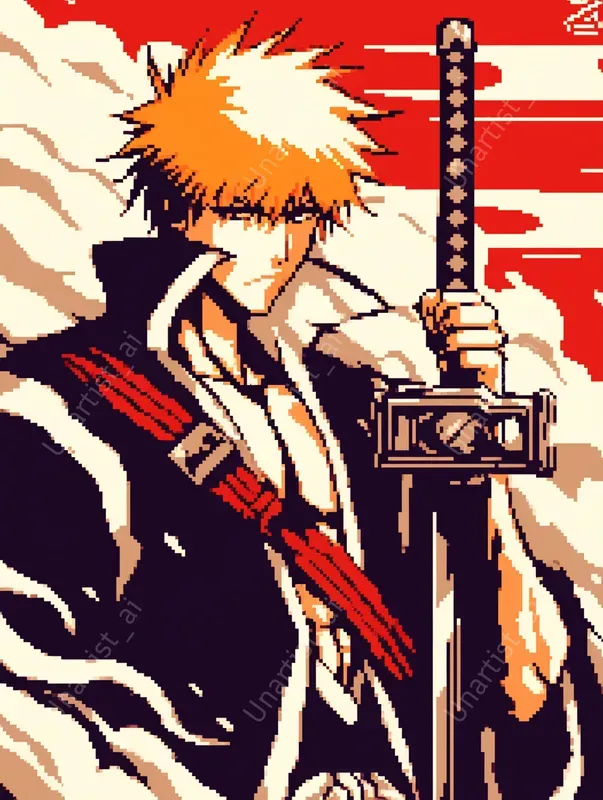 Bleach Manga Pixel Art Characters