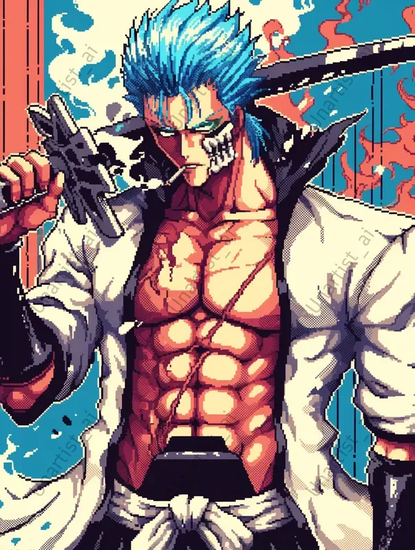 Bleach Manga Pixel Art Characters