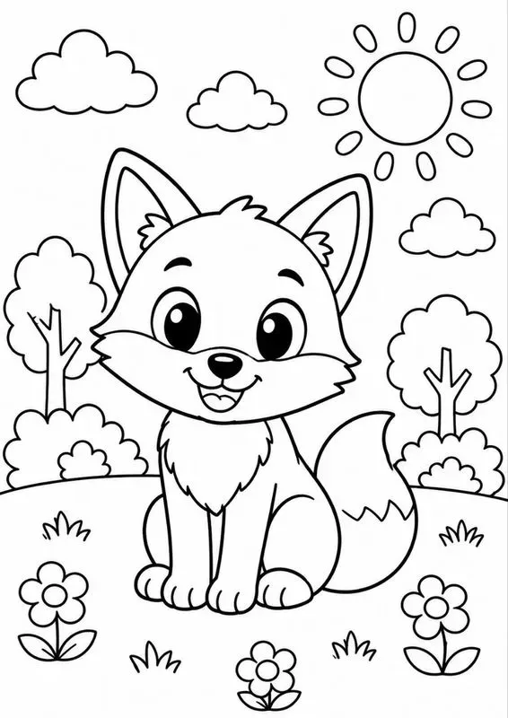 Cute Animals For Coloring