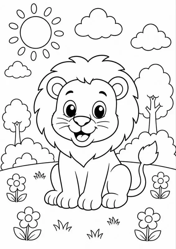 Cute Animals For Coloring