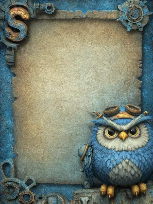 Steampunk Clockwork Background Frames