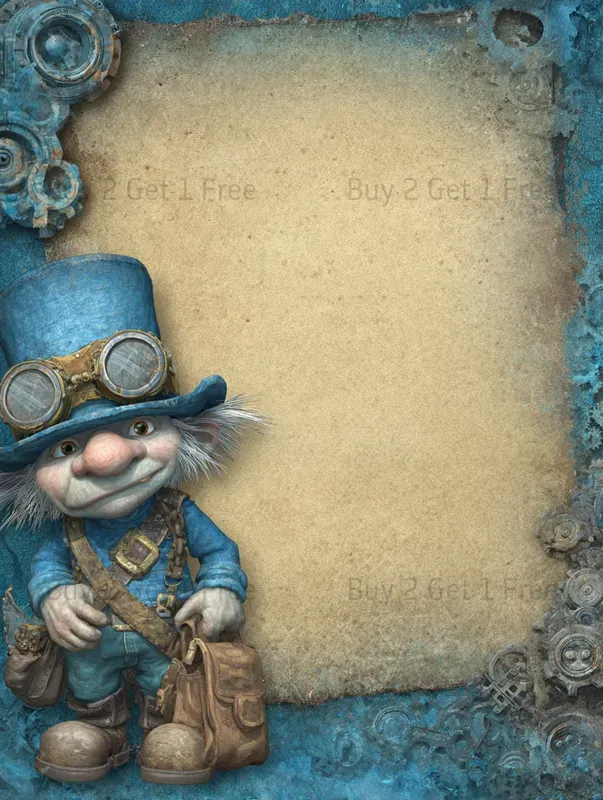 Steampunk Clockwork Background Frames