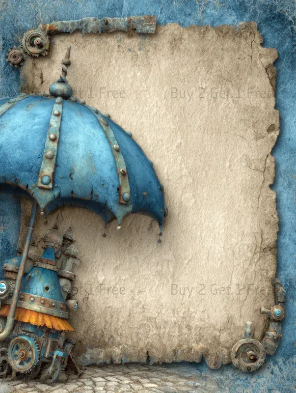 Steampunk Clockwork Background Frames