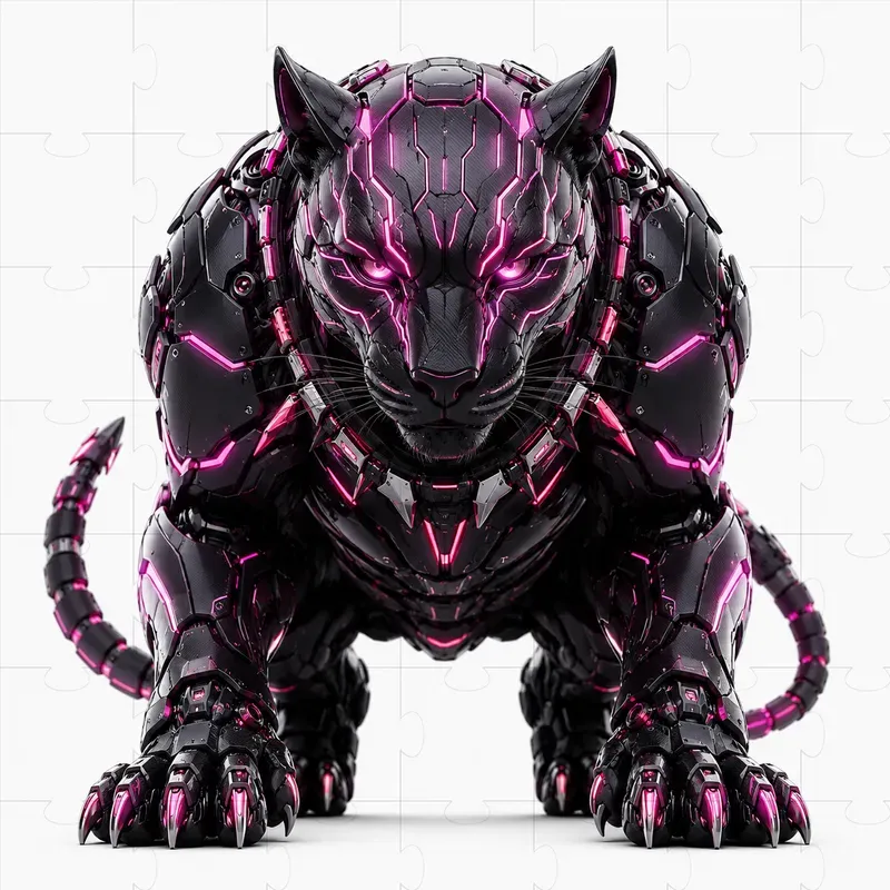 3D Cyberpunk Mecha Animals