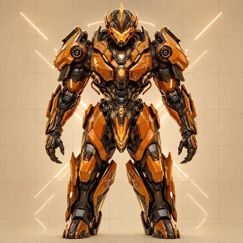 3D Cyberpunk Mecha Animals