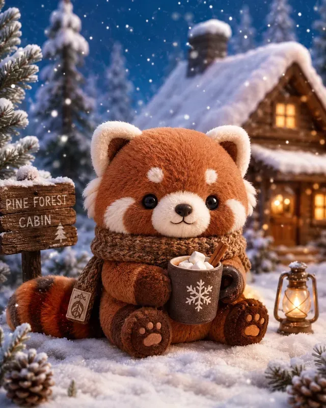 Cute Cotton Plush Animal Fantasy Scenes