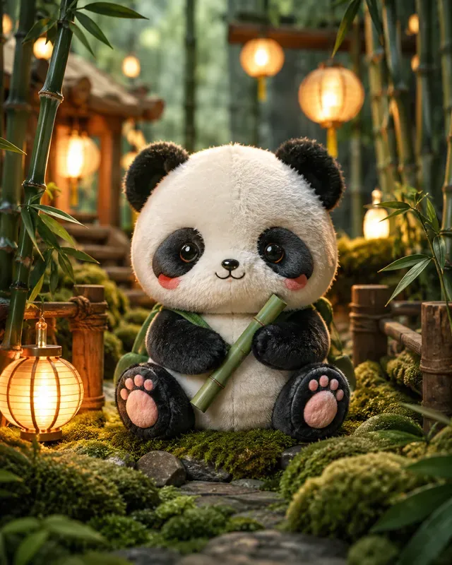 Cute Cotton Plush Animal Fantasy Scenes