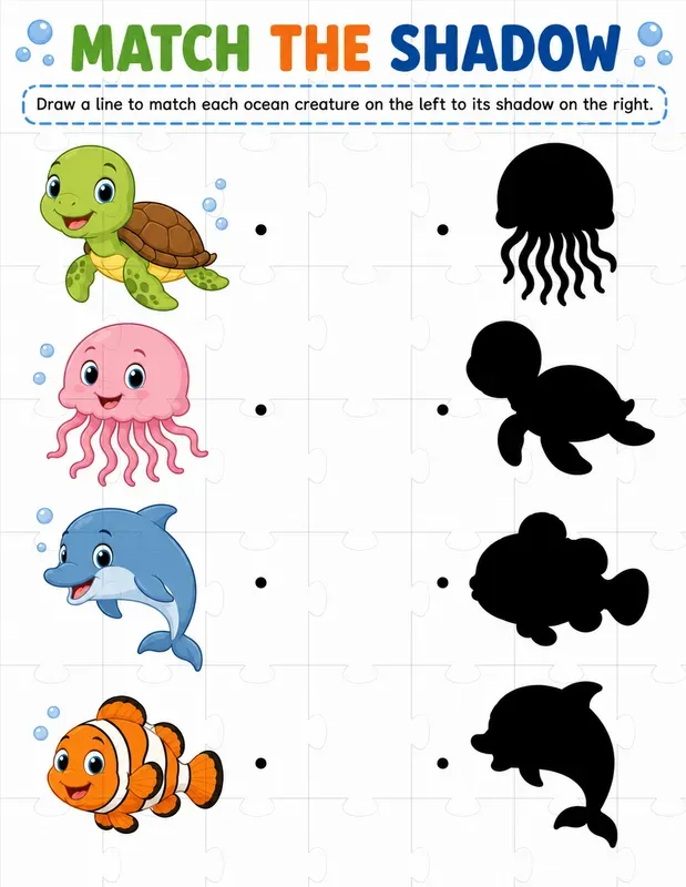 Shadow Match Worksheets
