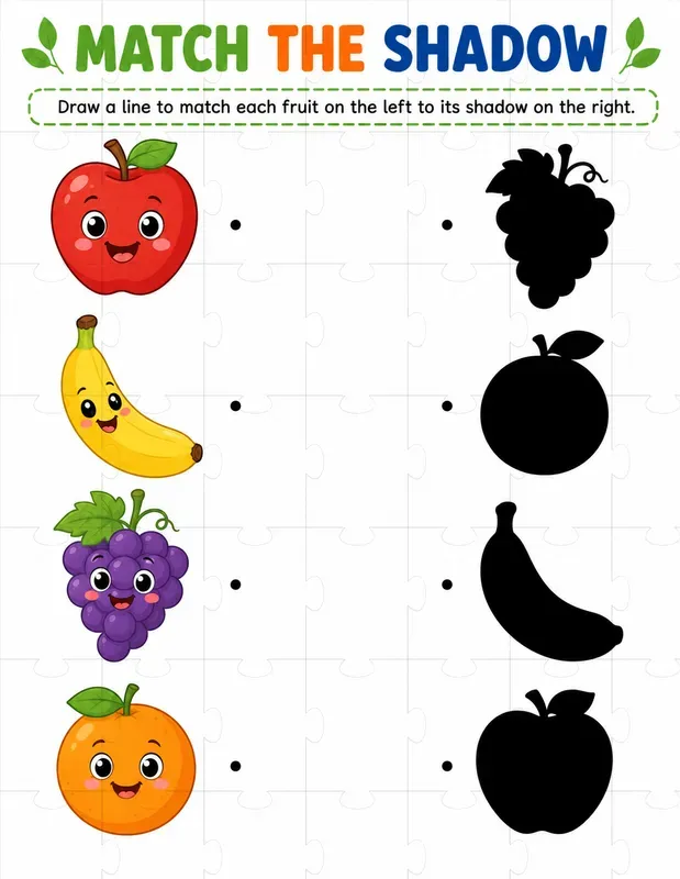 Shadow Match Worksheets