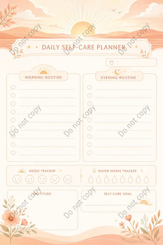 Daily Self Care Planner Pages