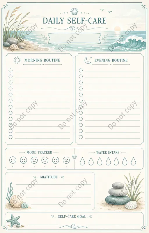 Daily Self Care Planner Pages
