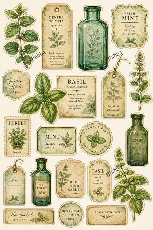 Vintage Junk Journal Ephemera Sheets