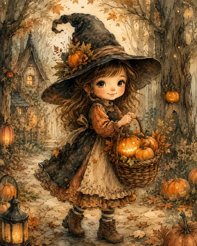 Vintage Halloween Storybook Ephemera