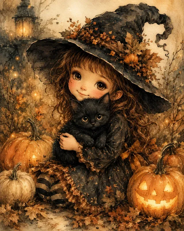 Vintage Halloween Storybook Ephemera