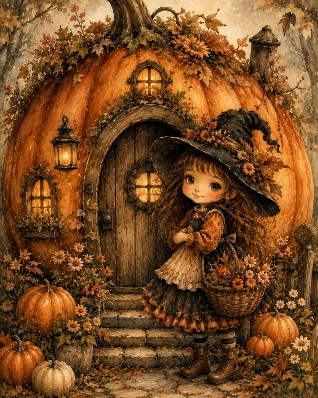 Vintage Halloween Storybook Ephemera