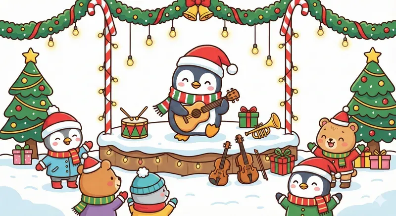 Cute Animal Christmas Music Parties