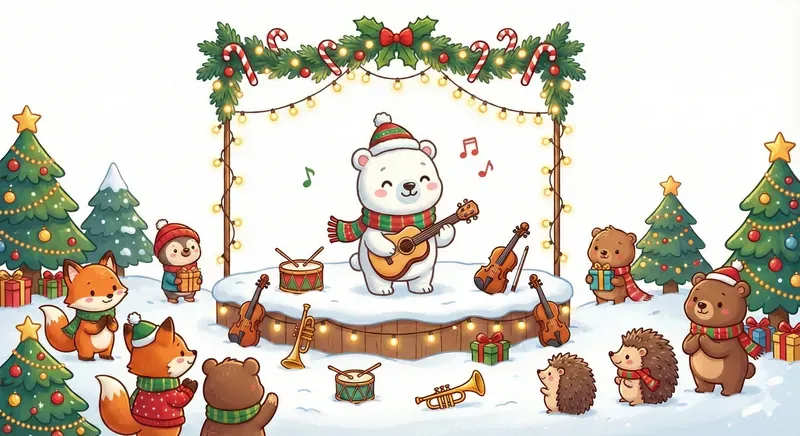 Cute Animal Christmas Music Parties