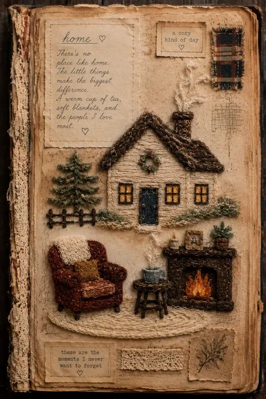 Yarn Scrap Junk Journal Page Generator