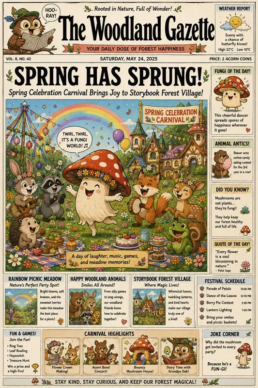 Cartoon Newspaper Front Pages