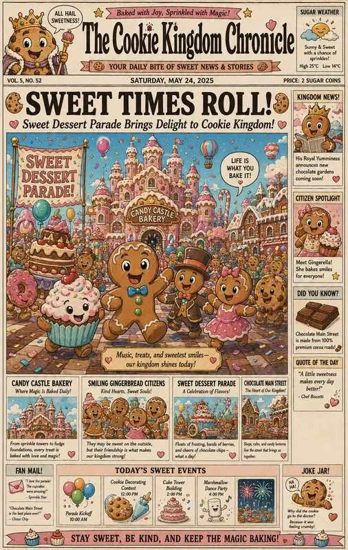 Cartoon Newspaper Front Pages