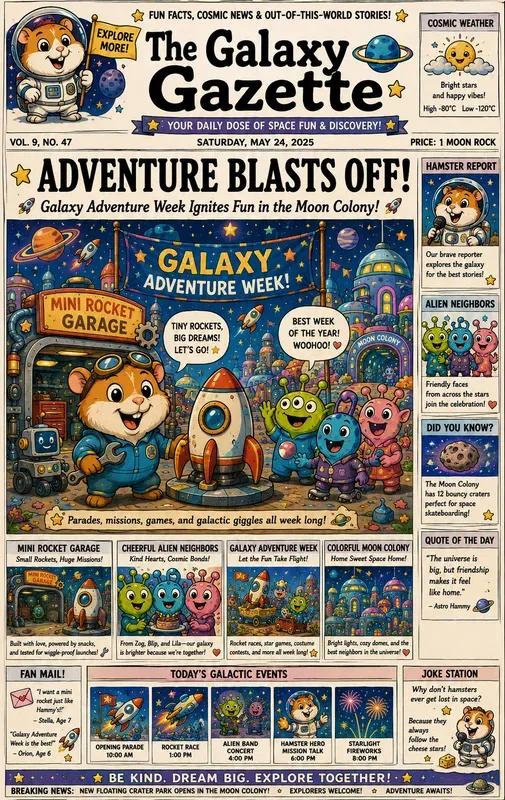 Cartoon Newspaper Front Pages