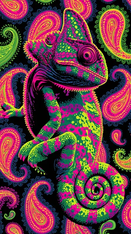 Psychedelic Neon Phone Wallpapers