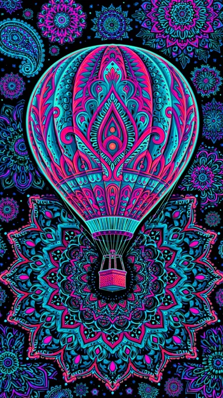 Psychedelic Neon Phone Wallpapers