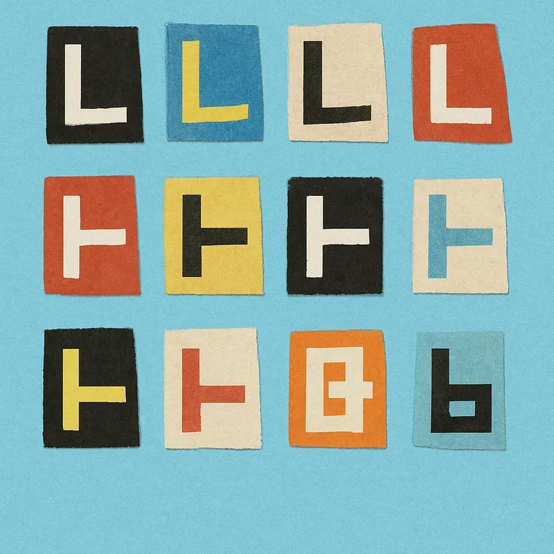 Ransom Style Alphabet Paper Cuts