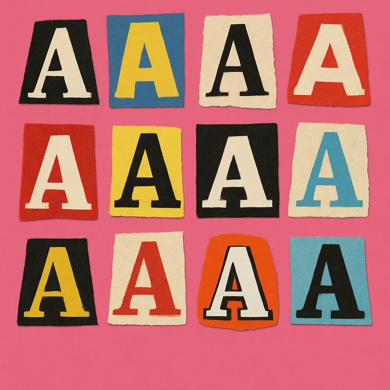 Ransom Style Alphabet Paper Cuts