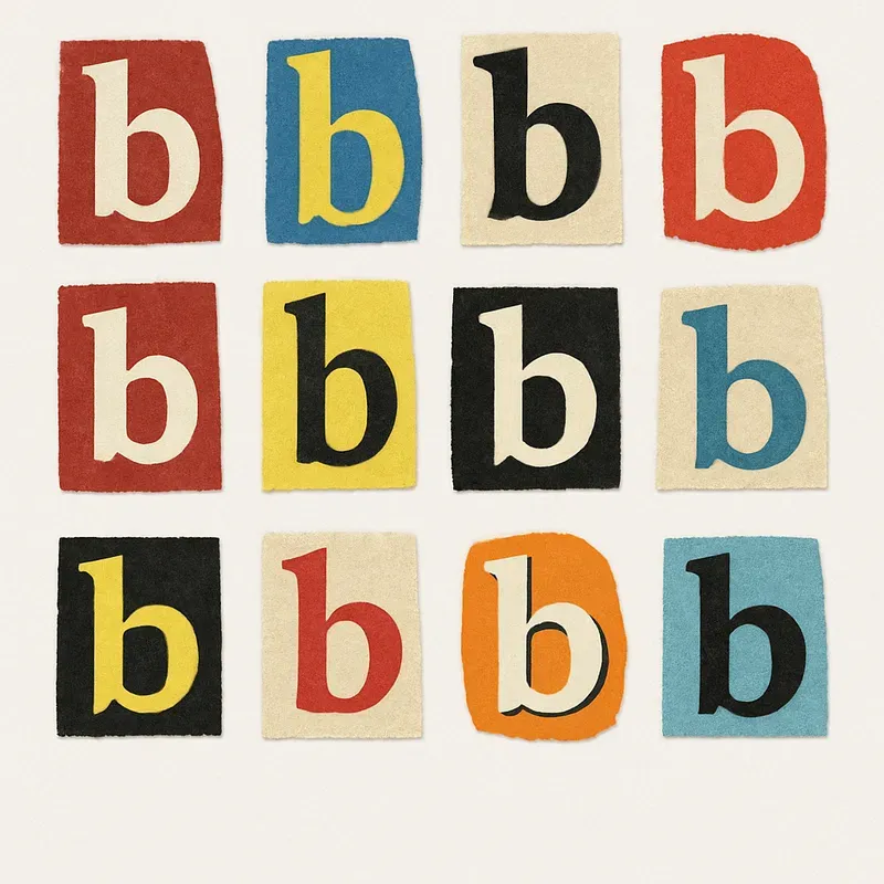 Ransom Style Alphabet Paper Cuts
