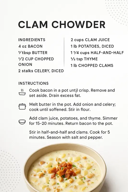 Minimalist Modern Recipe Instructions