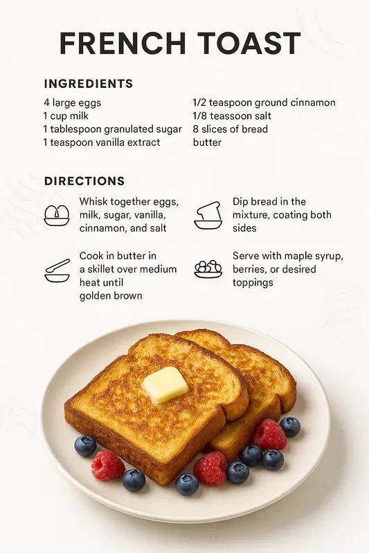 Minimalist Modern Recipe Instructions