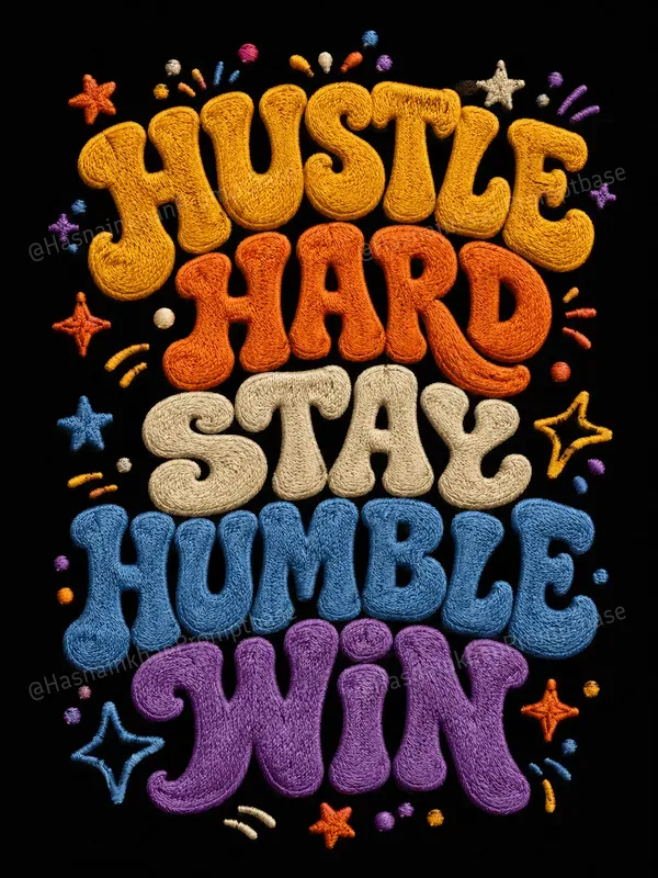 Groovy Quote Embroidery Style T Shirts