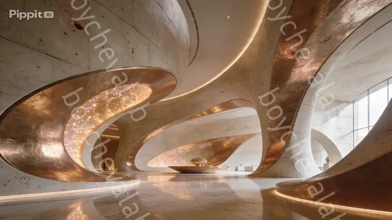 Futuristic 3D Organic Interior Designs