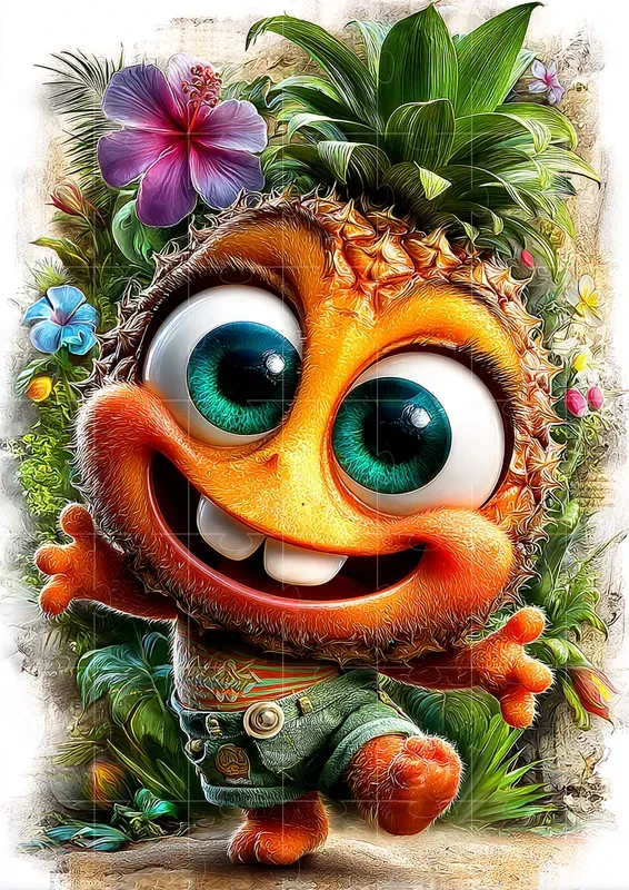 Tropical Fruit Character Illustrations