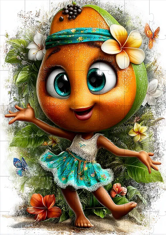 Tropical Fruit Character Illustrations