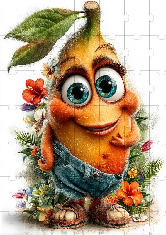 Tropical Fruit Character Illustrations