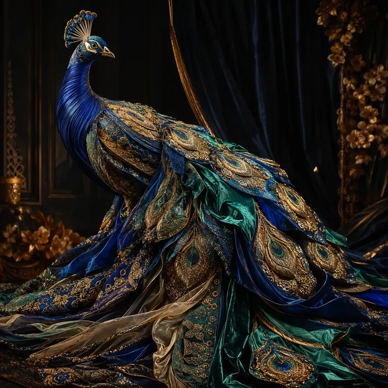 Opulent Fabric Portraits