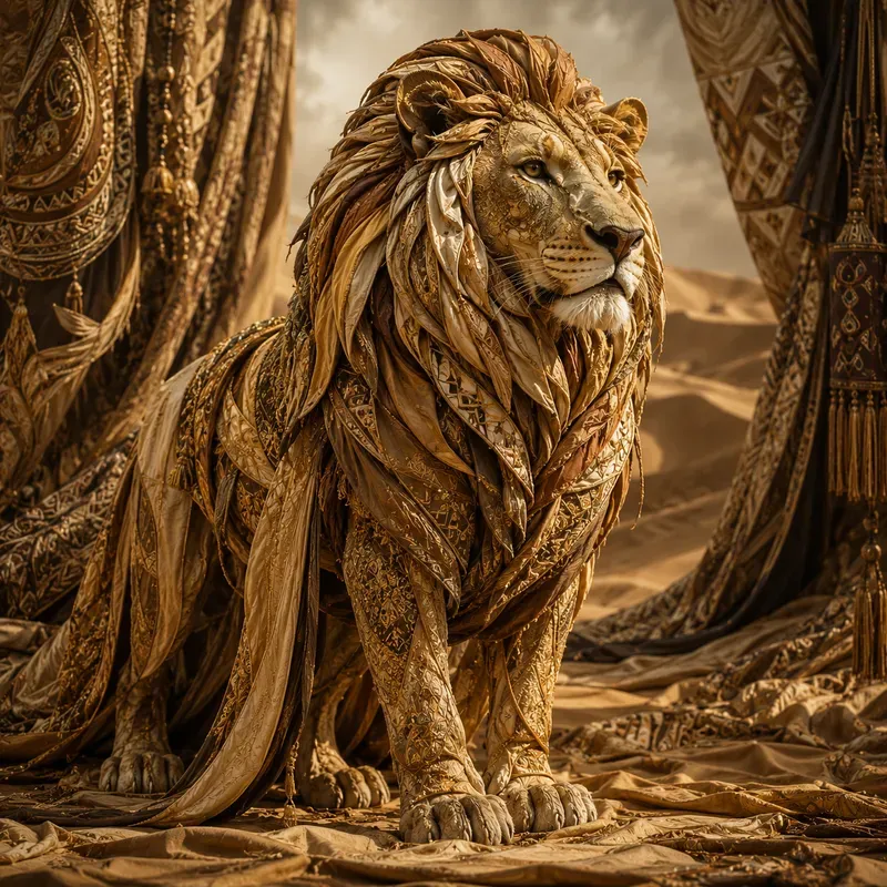 Opulent Fabric Portraits