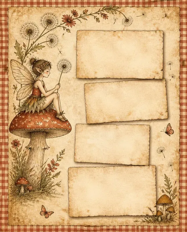 Vintage Junk Journal Etsy Frame Pages