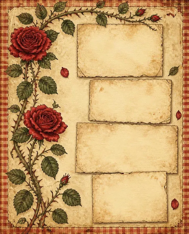 Vintage Junk Journal Etsy Frame Pages