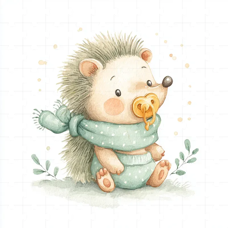 Kawaii Watercolor Character Cliparts