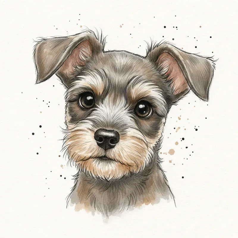 Whimsical Watercolor Puppies