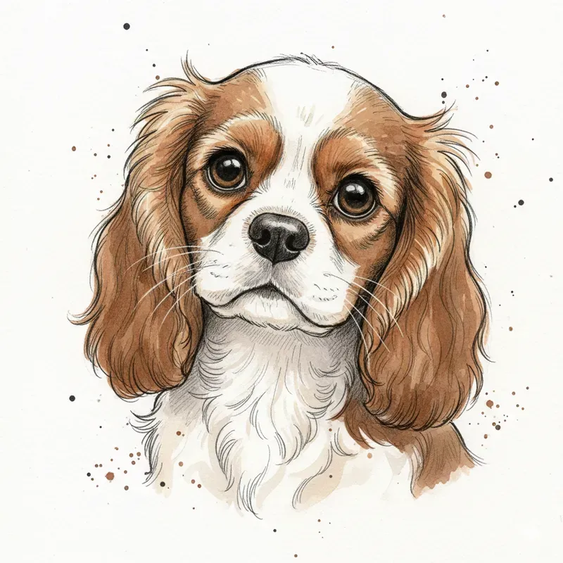 Whimsical Watercolor Puppies
