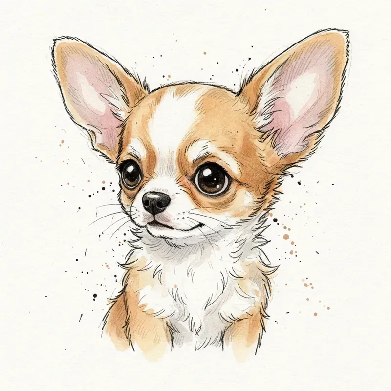 Whimsical Watercolor Puppies