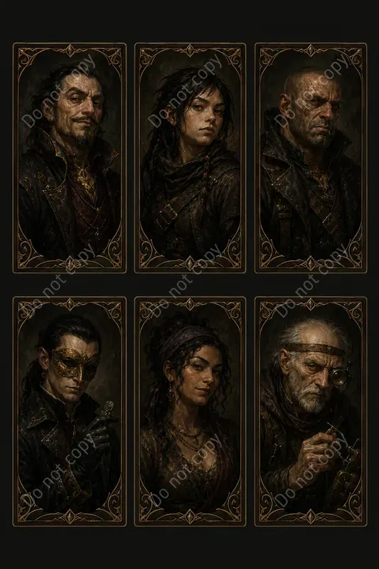 RPG Npc Portrait Card Sets